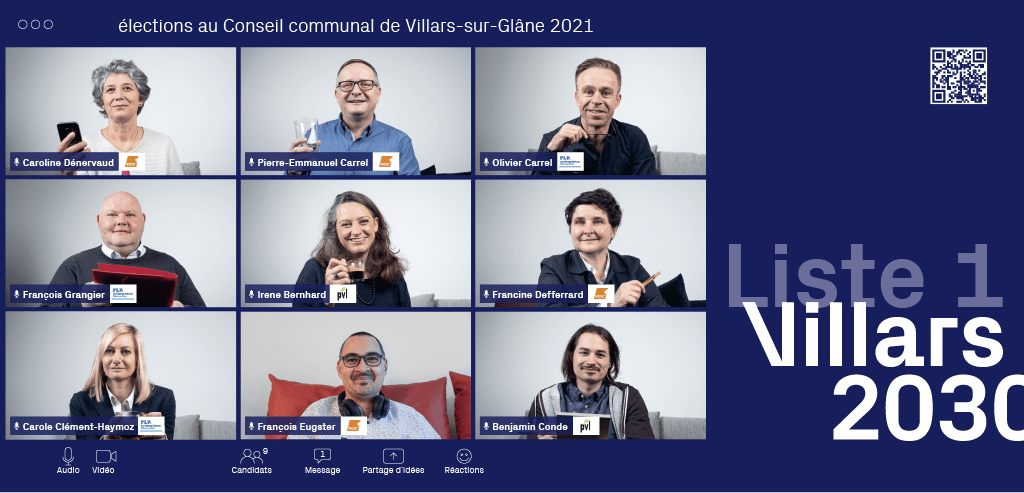 Découvrez nos candidat.e.s au Conseil communal sur la liste no 1 « Villars 2030 » ainsi qu’au Conseil général sur la liste no 3 en cliquant sur le lien ci-dessous :